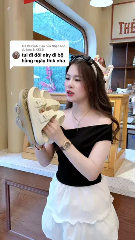 Trả lời @Nhật Ánh du hoc & XKLĐ đi êm bền lắm. E đi hàng ngày luôn mà #vyreview #muataitiktokshop🛍 #tiktokshop44 #saleluongve #giaydep #nesty #depnesty 