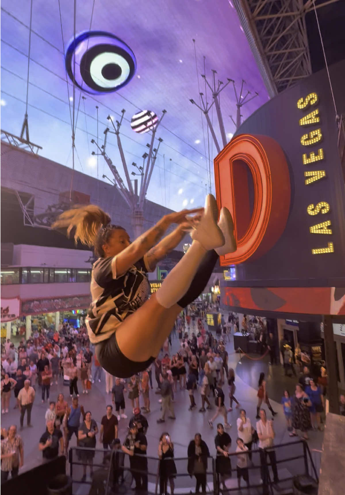 Performing in Vegas on Fremont Street! ✨♥️♣️  #trampwall @Off Axis @Fremont Street Experience 