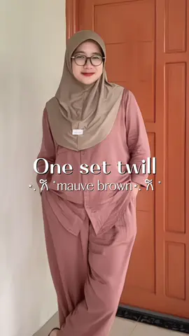 One set twill mauve brown #onesettwill 