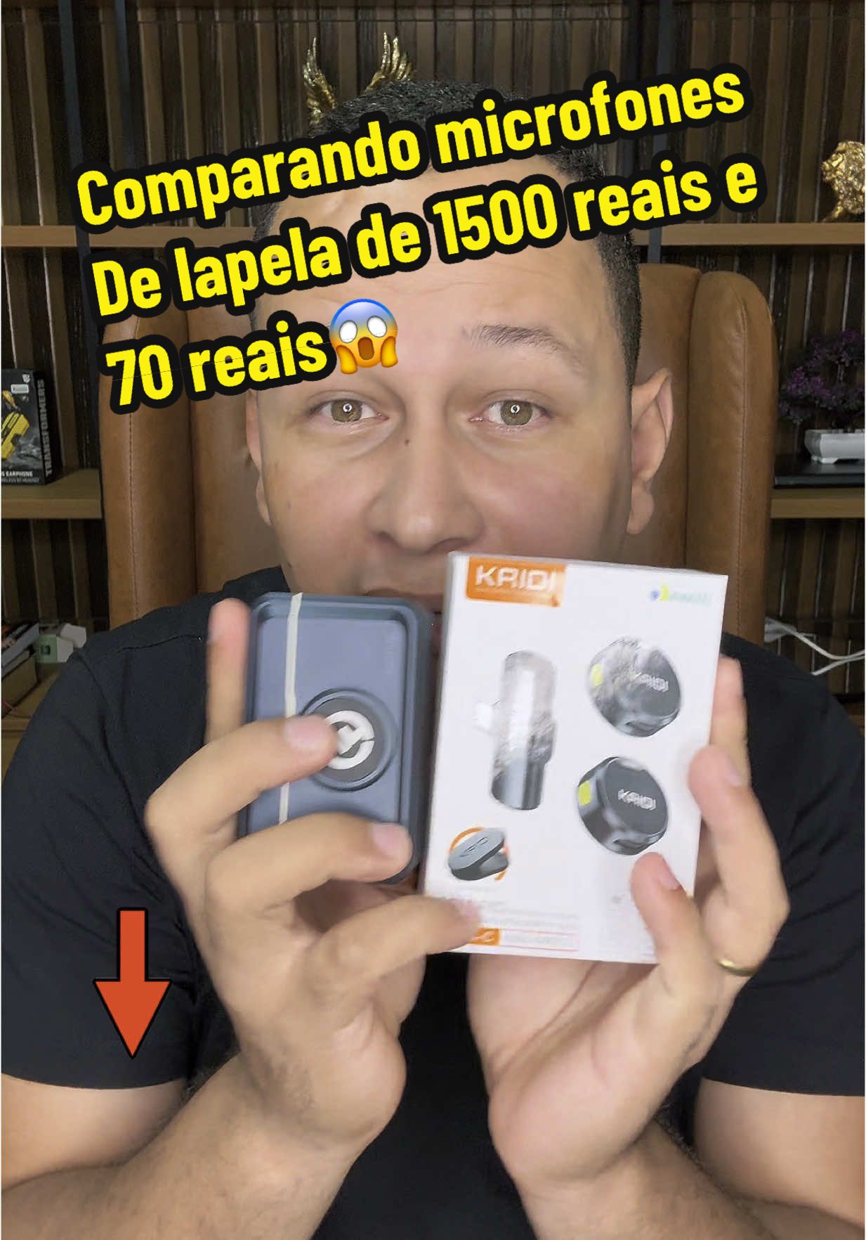 Comparando microfone de lapela Hollyland Lark m2 versus Kaidi. Qual é o melhor? #TikTokShop #TikTokShopChegou 