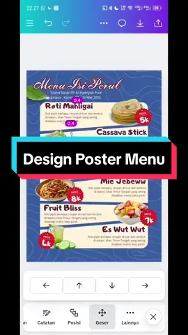 DESIGN POSTER MENU MAKANAN  #design #canvatutorial #canvadesign #fyppppppppppppppppppppppp #xyzbca #4upageシ #terasalhikmahpurwoasri 