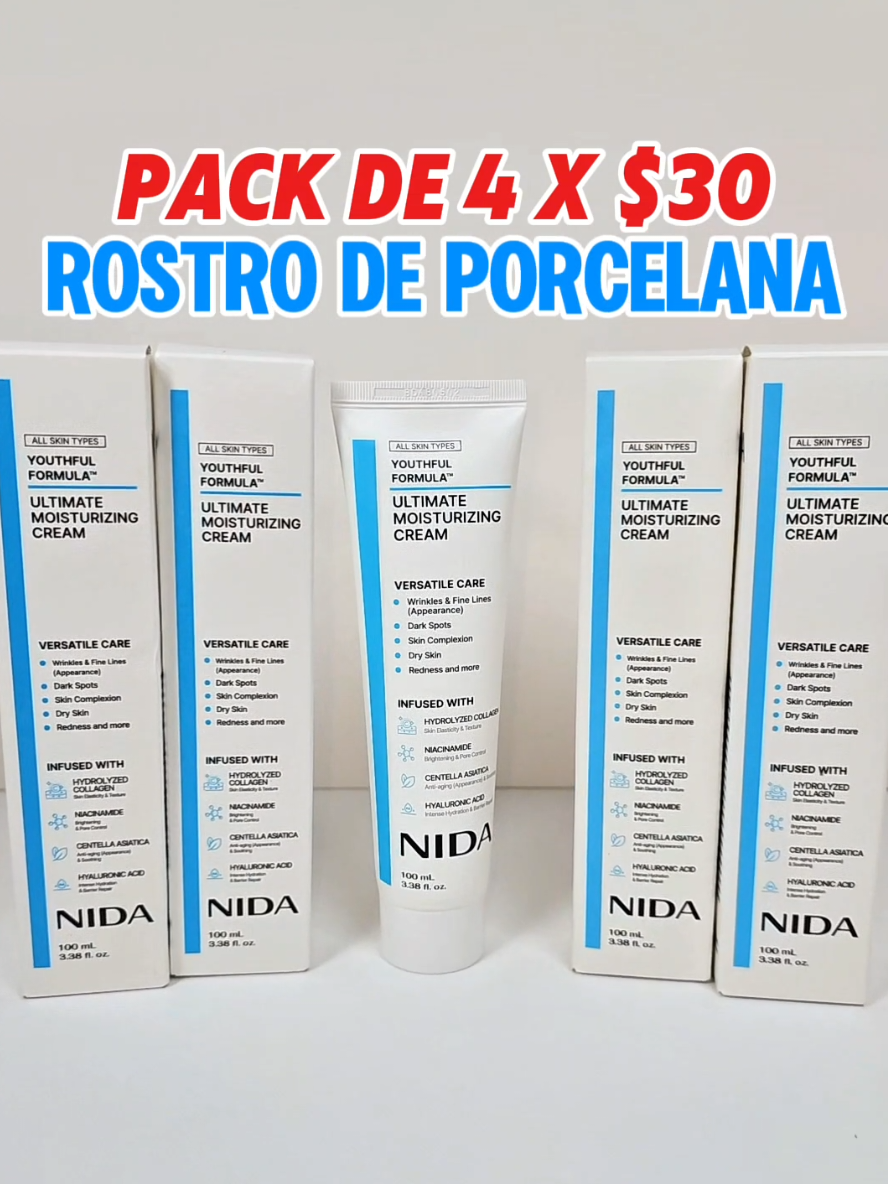 NIDA CREMA COREANA #skincare #skincarecoreano #skincareroutine #centellaasiatica  #acidohialuronico #tiktokshopmemorialday 
