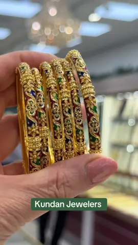 22K Gold Meena Bangles ✨ #kundanjewelers #kundanjewelersny #bridaljewelry #bengali #indian #pakistani #punjabi #bridal #goldjewelry #goldkadey #goldbangle #jacksonheights #richmondhill #tracy #bakersfield #fresno #sacramento #yubacity #surrey #brampton #vancouver #kundanjewelry #bridalnecklace #goldjewelry #gold