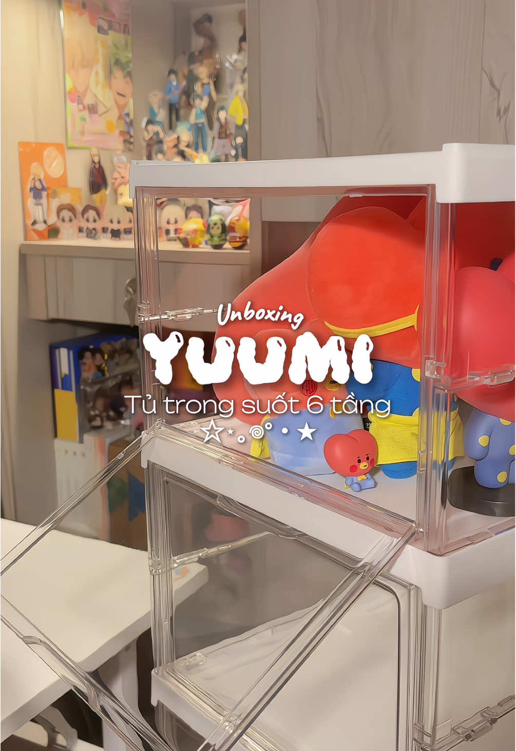 Để được nhiều đồ mà còn siu tiết kiệm diện tích luôn✨☁️ #unbox #unboxing #tutrongsuot #tudecor #decor #acrylic #tunhua #tudungdo #tudungdodanang #tugapgon #review #fypシ゚ 