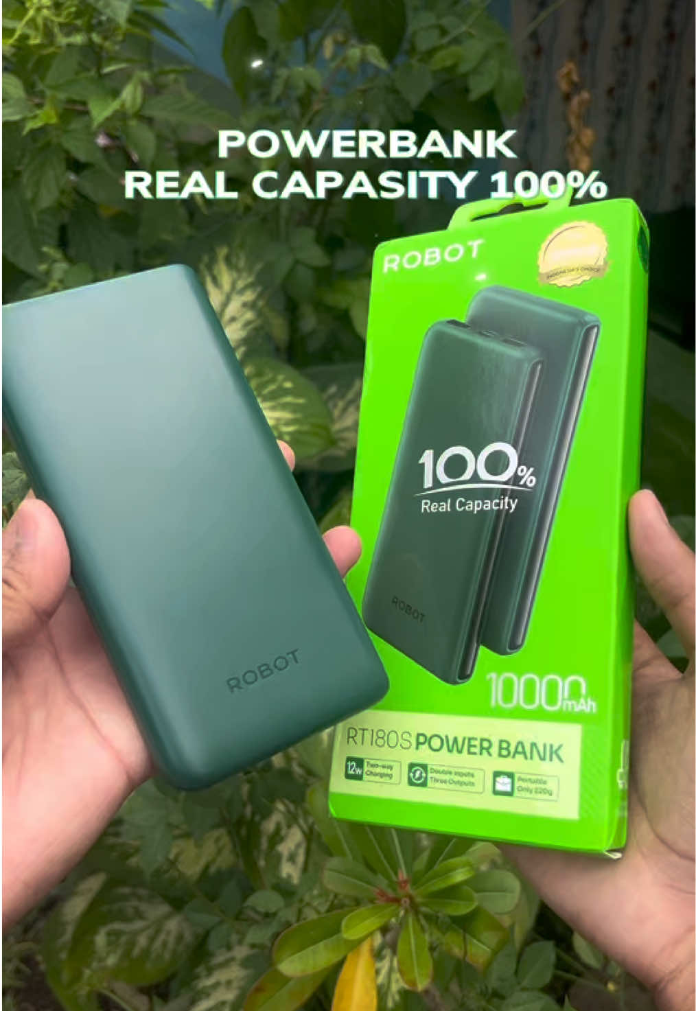 Powerbank Fastcharging real kapasitas 100% #powerbankrobot #robotrt180s #powerbank #powerbank10000mah 