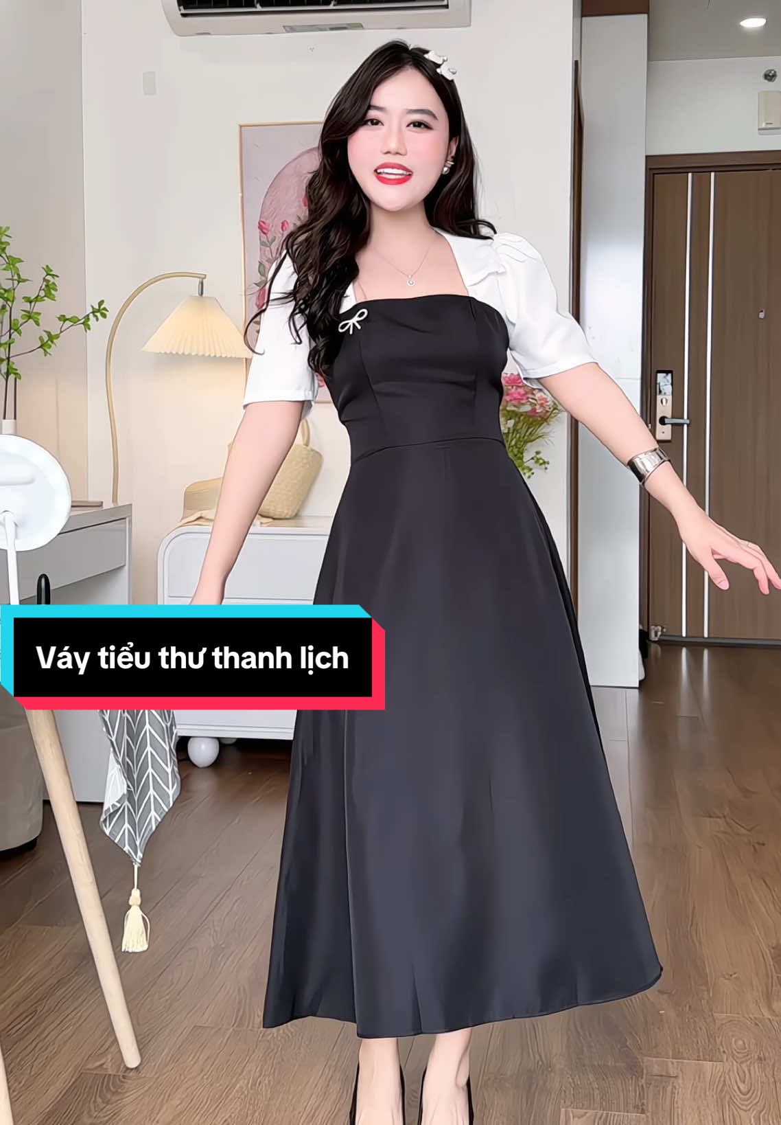 Váy cổ vuông phối nơ xinh #vaydai #vaydep #vaytieuthu #thoitrangnu #fashion #fypシ゚ #xuhuong #trending #viral #hienhoidieu #TiktokShopThoiTrend 