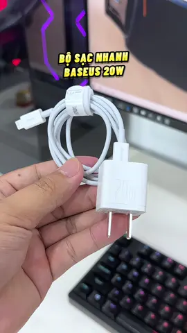 Bộ sạc nhanh Baseus 20W GaN5 cho iphone #viral #fyp #docongnghe #phukiendienthoai #sacnhanh #bosacnhanh #bosacnhanhiphone 