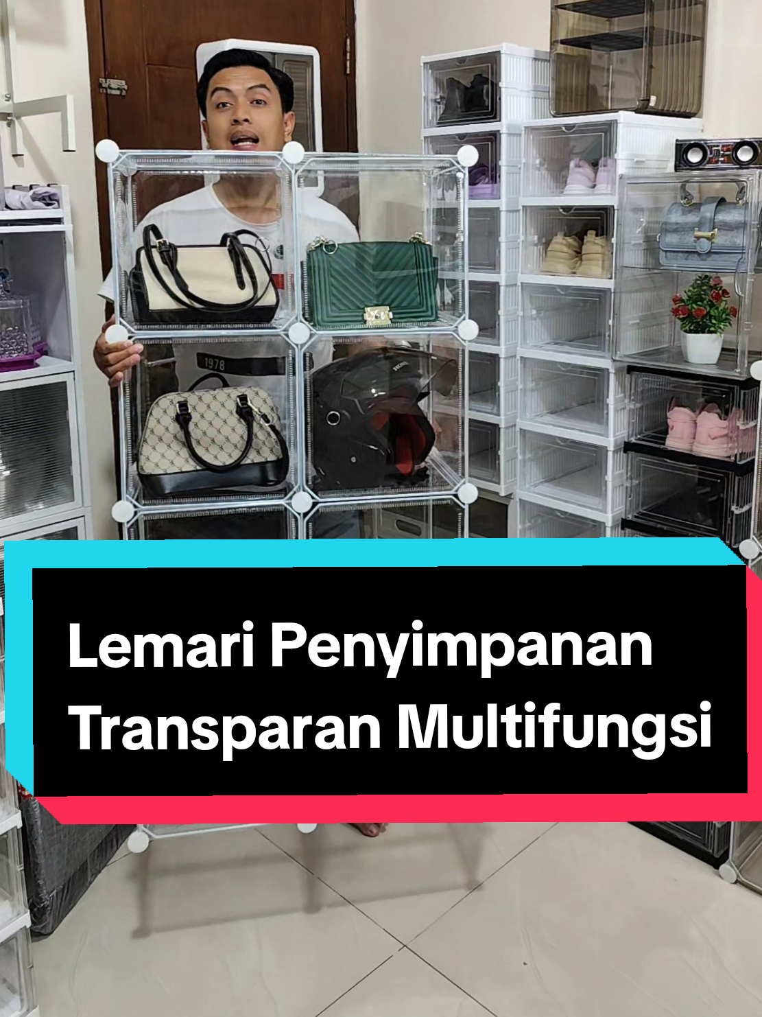 Membalas @jenny.lim30 Yang ini juga bisa ka 😊😊 #promoguncang66 #promo66bigsale #lemaripenyimpanan #lemaritas #lemarihelm #lemariboneka 