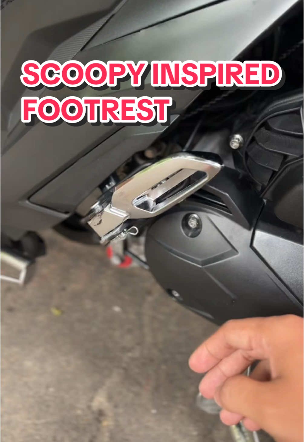 Scoopy inspired footrest. #fyp #footrest #motorcyclefootrest #footpeg #alloyfootrest #indoconcept🇮🇩 