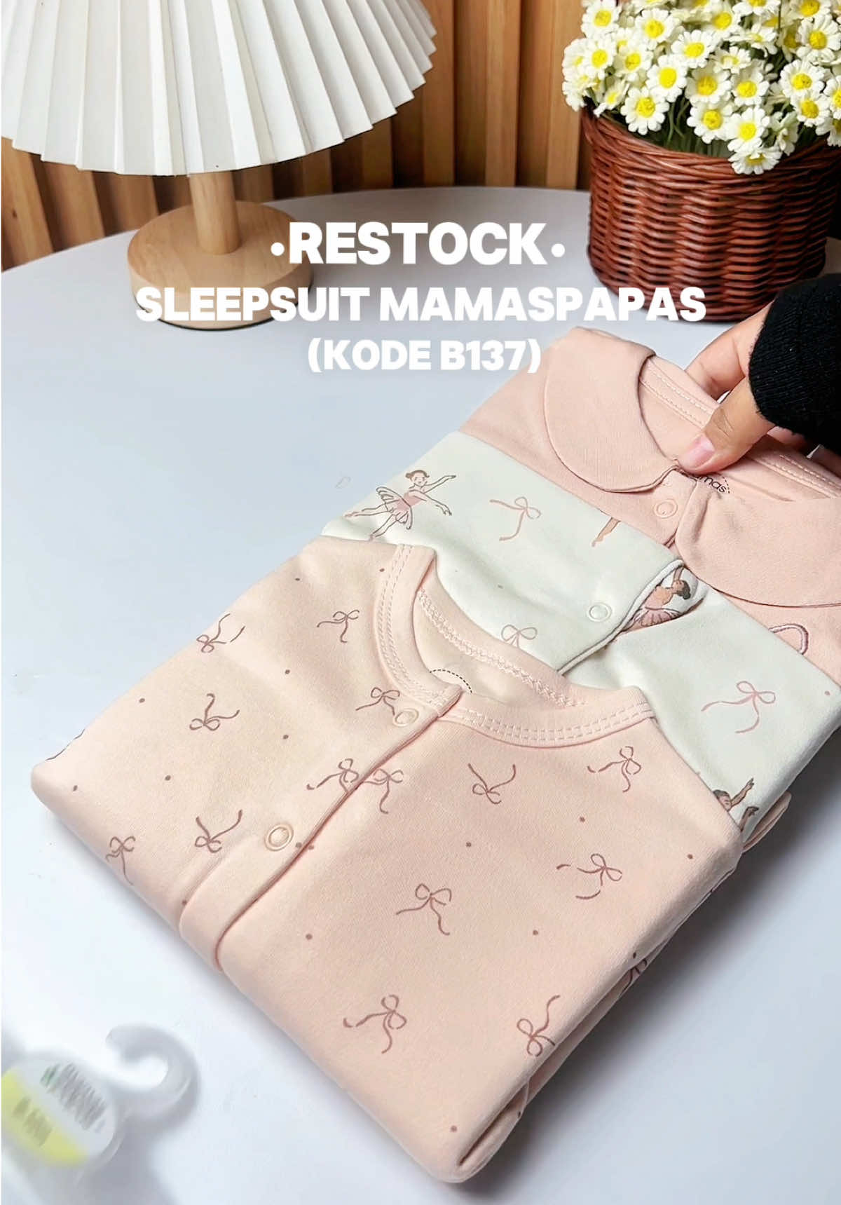 motif paling best seller ini akhirnya restock dari size 0-6m 3-6m 6-9m 9-12m cuss gercepin!!! #mamaspapas #sleespsuit #bajubayi 