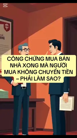 CÔNG CHỨNG MUA BÁN NHÀ XONG MÀ NGƯỜI MUA KHÔNG CHUYỂN TIỀN – PHẢI LÀM SAO? #MuaNhaCanBiet   #CanhBaoPhapLy   #LuaDaoBatDongSan   #CongChungNhaDat   #NghiaDayNha   #RuiRoMuaNha   #MeoMuaBanNha   #PhapLyBatDongSan   #TikTokBDS   #ChuyenNhaDat