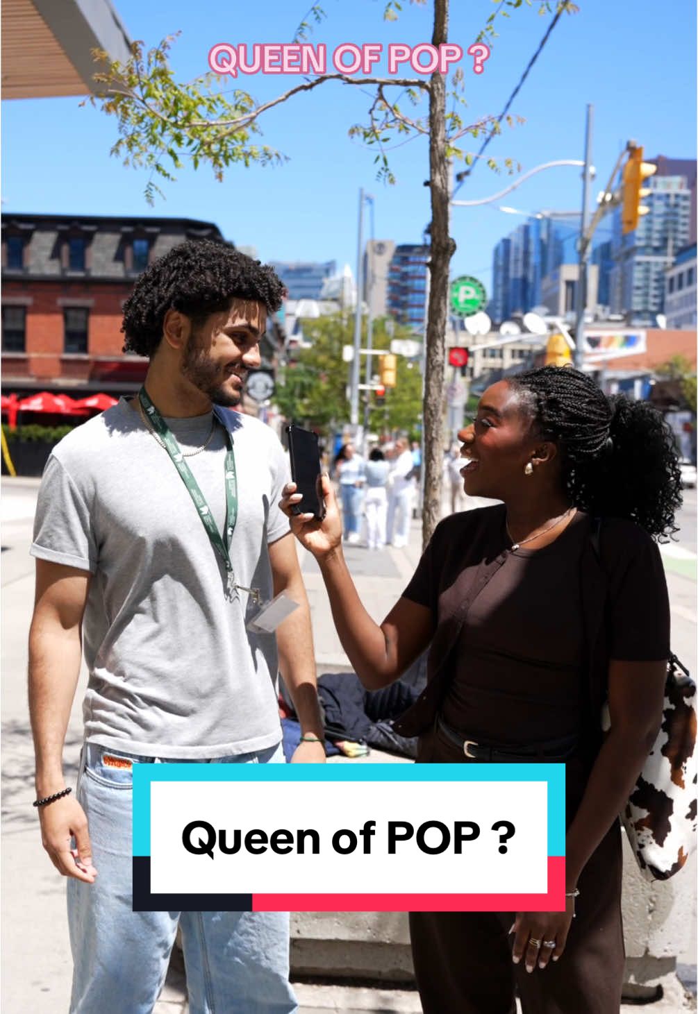 He was so quick with it ! #queenofpop #beyoncé #streetinterview 