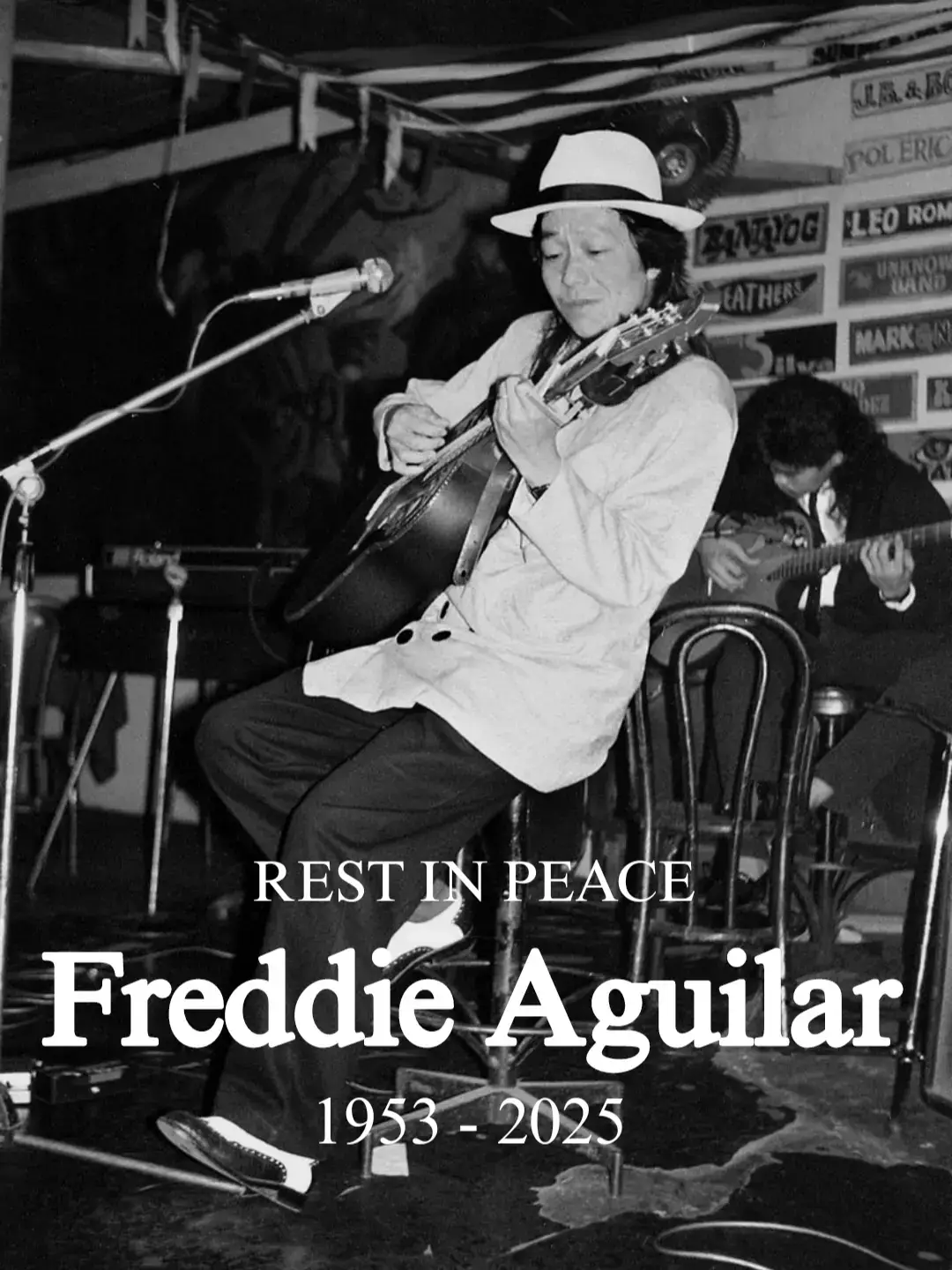 Pumanaw na si Freddie Aguilar, OPM Legend Pumanaw na ang isa sa mga haligi ng Original Pilipino Music, si Freddie Aguilar, sa edad na 72. Kilala siya sa mga awiting nagbigay boses sa damdamin ng mga Pilipino gaya ng “Anak,” “Bayan Ko,” at “Magdalena.” Salamat sa musika mo, Ka Freddie. #RBN #FreddieAguilar #opmlegend #world #luzon #visayas #mindanao #freddieaguilar 