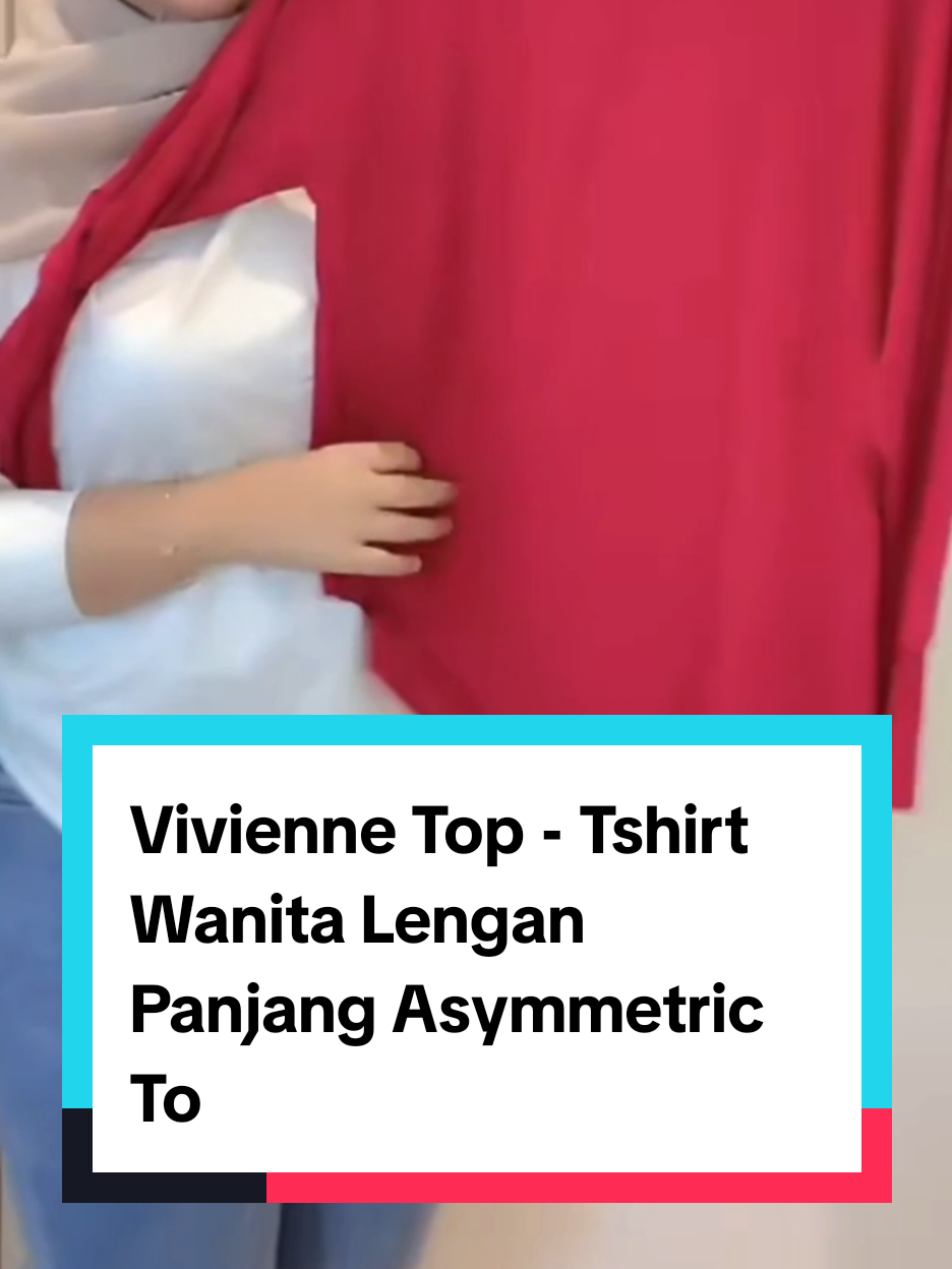 Vivienne Top - Tshirt Wanita Lengan Panjang Asymmetric Top#atasanwanita#kaoswanita #shoptokopedia #fyp 