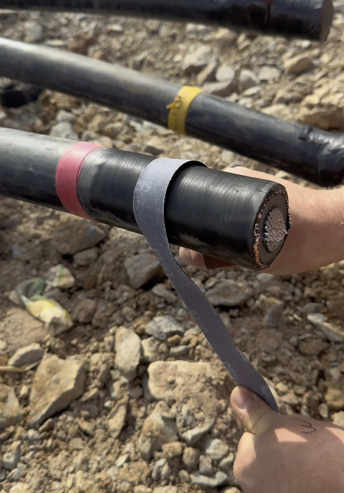 Throwing on a heat-shrink end cap 🔥 