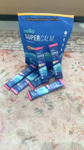 Nello Supercalm – Calming Drink Mix with KSM-66 Ashwagandha, Vitamin D3, Magnesium & L-Theanine – Supports Cortisol Balance, Mood & Sleep, Helps Manage Occasional Stress – Travel Packets (20 Servings)