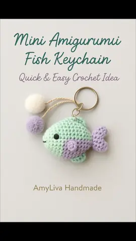 Mini Amigurumi Fish Keychain 🐟 | Free Pattern on Pinterest!                     ✨ Looking for a cute and easy crochet idea? This Mini Amigurumi Fish Keychain is perfect for beginners! 🐟🧶 Want the FREE pattern? ➡️ Find it on Pinterest! Just search: 🔎 Mini Amigurumi Fish AmyLiva 💖 Quick project – Great for gifts, keychains, or kawaii collections! 👇 Save this & head to my Pinterest for step-by-step instructions! 📌 Pinterest: @AmyLivaHandmade #crochettok #amigurumi #crochetkeychain #amigurumipattern #freecrochetpattern #crochetforbeginners #handmadegift #diycrochet #fishkeychain #kawaiicrochet #AmyLivaHandmade #pinterestinspo