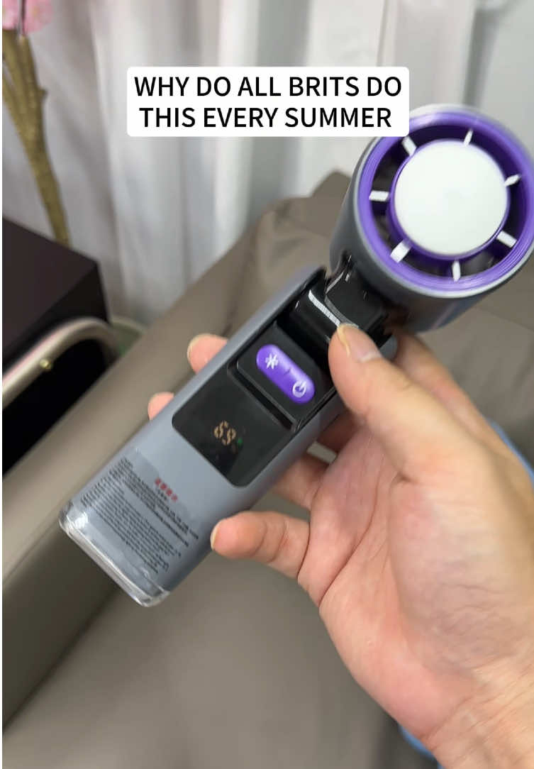 Why does everyone in the uk use this useless handheld fan #handheldfan #handheldfans #portableacfan #portableminifan #tiktokmademebuyit