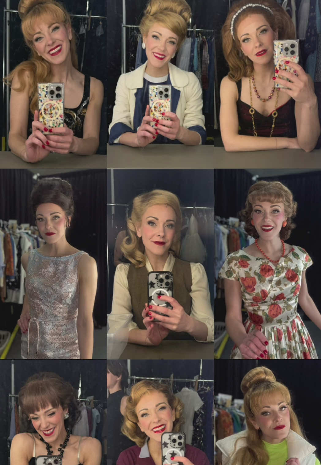 What do the woman do in Jersey Boys you ask? We change our clothes… A LOT!  👗Costumes by @esthergarciacostumes  💇‍♀️Wigs by Doug Decker and maintained by Jordan Kearns ⭐️Amazing dressers who made it all happen: @malena_langlie @heywhiplash @midnightdiving and Katy!  Endlessly grateful for this opportunity and closing my 13th show @village_theatre  #seattletheatre #jerseyboys #lorraine #merrygoaround #musicaltheatre #frankievalliandthefourseasons #costumes #wigs 