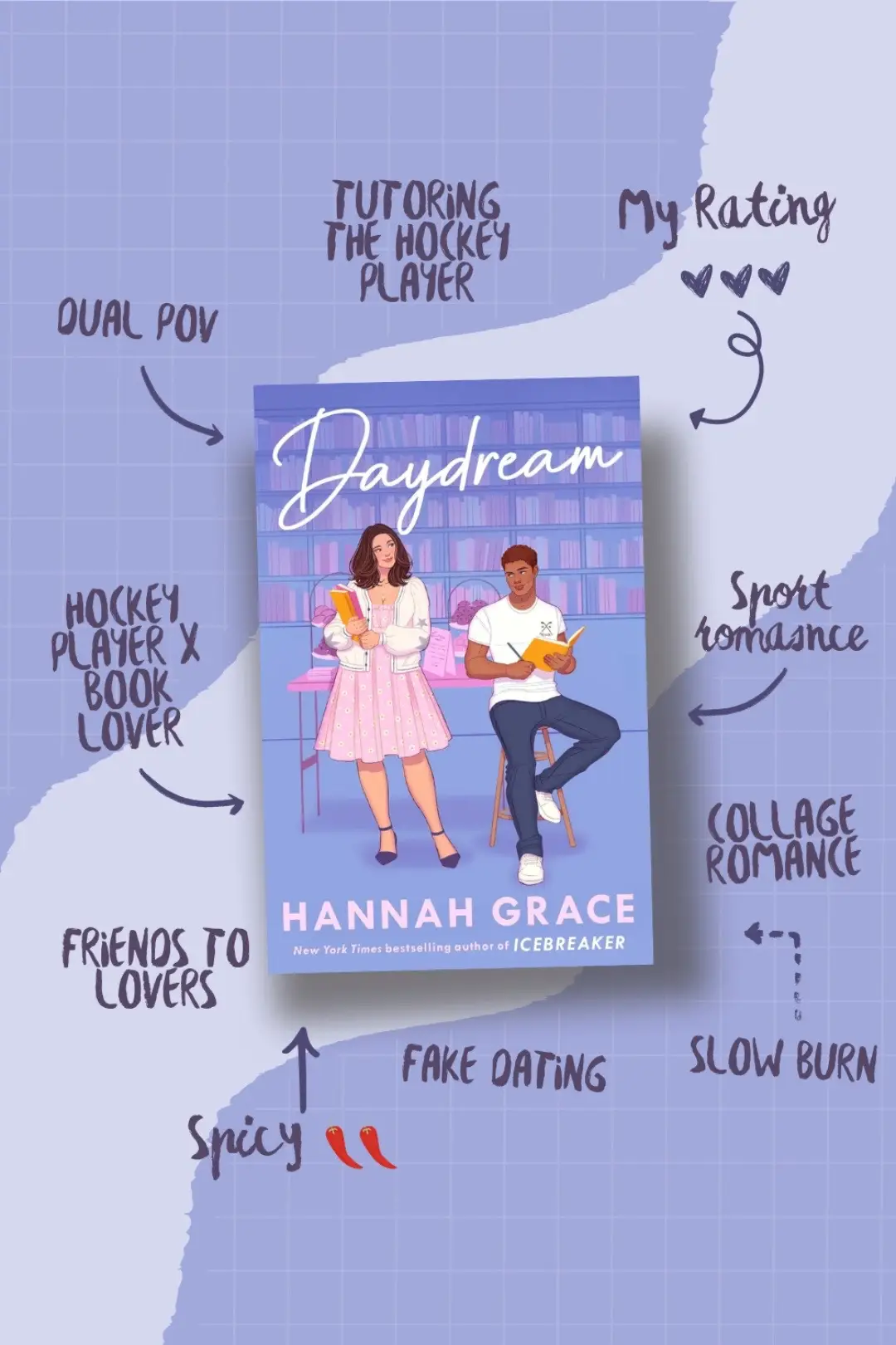 This is the third book of the series and i feel I didn’t connect with it, what did you think? Did you like the main characters? Cause i have a hard time trying to understand what i feel about this one #books #BookTok #daydream #hannahgrace #maplehillseries #bookrecommendations #bookrecs #daydreambook 
