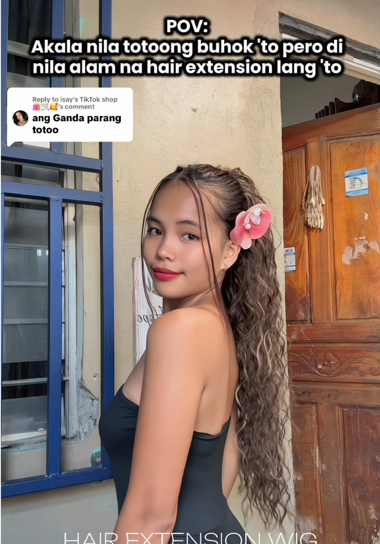 Replying to @isay's TikTok shop 🛍️🛒🥰 sobrang dali lang din nya ikabit kaya diako pinahirapan ng hair extension wig na'to sobrang sulit❤️