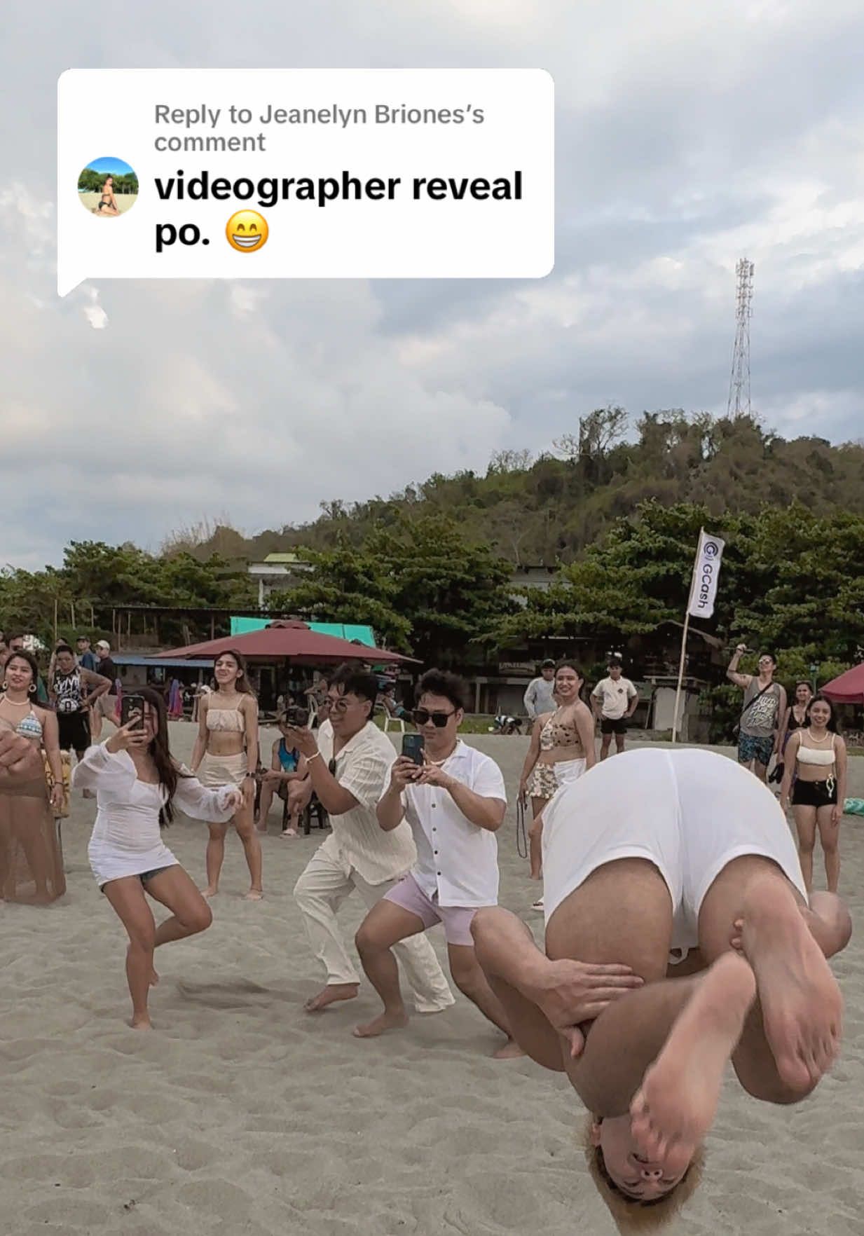 Replying to @Jeanelyn Briones  Y’all asked, we listened 👀 Videographer reveal…  👉🏻@harold_villaluz  #cheerleading #southempireallstar #gymnastics #cheerleader #cheerstunts #acrobatics #beachvibes #beachlife 