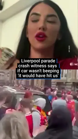 A Liverpool parade-goer told Sky News, 'If car hadn't been beeping, it would have hit us.' She also described how'There were people with prams in the streets. There were kids everywhere.' Merseyside Police has confirmed that the incident in Liverpool is not being treated as terrorism in a press conference last night.    Police have said 20 patients were treated at the scene, with 27 patients taken to hospital.     Two of those, including one child, were seriously injured in the incident.    A 53-year-old White British man arrested at the scene is believed to be the driver. #liverpool #news #police #witness