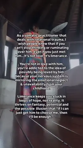 Let’s talk about something that looks like love, but isn’t. It’s called LIMERENCE. That obsessive pull toward someone who can’t fully meet you where you need to be met? It’s not because they’re your soulmate. It’s because they awaken something old in your system. Limerence is a big ol’ trauma response, not a love story. It’s your nervous system chasing a familiar feeling… The feeling of being unseen. Of having to prove. Of getting just close enough to believe “maybe this time…” You’re not crazy, and you’re not broken. Your nervous system was trained early on to associate love with uncertainty. To crave crumbs instead of consistency. To confuse anxiety with attraction. When love felt like performance or emotional absence in childhood… Your body stored that as the blueprint. So now, even if your mind knows it’s not healthy… Your system still gets hooked on the hope. But here’s the truth: 🙌🏻 No amount of chasing will heal the wound of not being chosen. Because that healing doesn’t come through them. It comes through you. That’s exactly why I created The Step-by-Step Guide to Calling in Love After 30: a live, nervous system-based experience to help you: • Heal the root of your anxious or avoidant patterns • Rewire your subconscious blueprint for love • Break the cycle of “almost” relationships • And finally feel safe to receive real, secure connection You don’t need to be chosen to prove your worth. You need to become the version of you who knows she’s already enough. What’s included: ✔️ 12 LIVE modules starting June 9th ✔️ 12 integration workbooks ✔️ A BONUS live Dating App Profile Audit (June 3) ✔️ A mastermind day with me inside Telegram this July All for $297—for now. Drop CALLING below to get in. I’ll send you the link to join 🙌🏻 xx -L