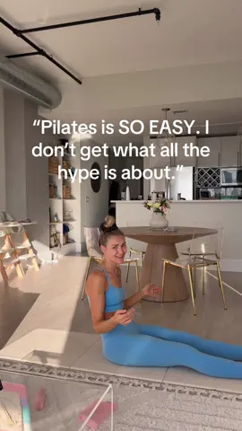 Form is EVERYTHING in pilates. I vividly remember my first class after starting my Pilates cert and WOAH. It got 10x harder. Pilates will do that to you - if it’s getting hard as your form improves - you’re doing something RIGHT 😅🫶🏼💪🏻 #pilateshumor #workoutsformoms #healthymoms #pilatesworkout #pilatesform #pilatesforbeginners #freepilates #athomepilates 