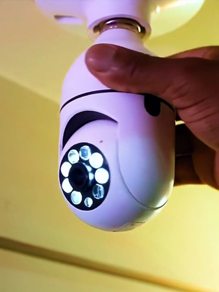 360° Wireless Bulb Camera – Smart Home Security with Panoramic View #BulbCamera #360Camera #WirelessSecurity #SmartHomeCamera #PanoramicSurveillance #HomeSecuritySystem #LightBulbCamera #WiFiSecurityCamera #IndoorSecurity #SmartSurveillance