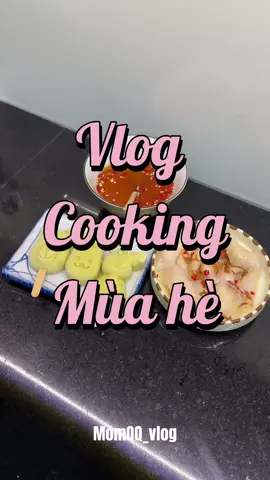 Vlog cooking mùa hè cho con trai phần 2: làm bánh bột lọc đậu xanh và kem bơ sầu riêng #momqq_vlog #asmr #minivlog #cooking #nauan 