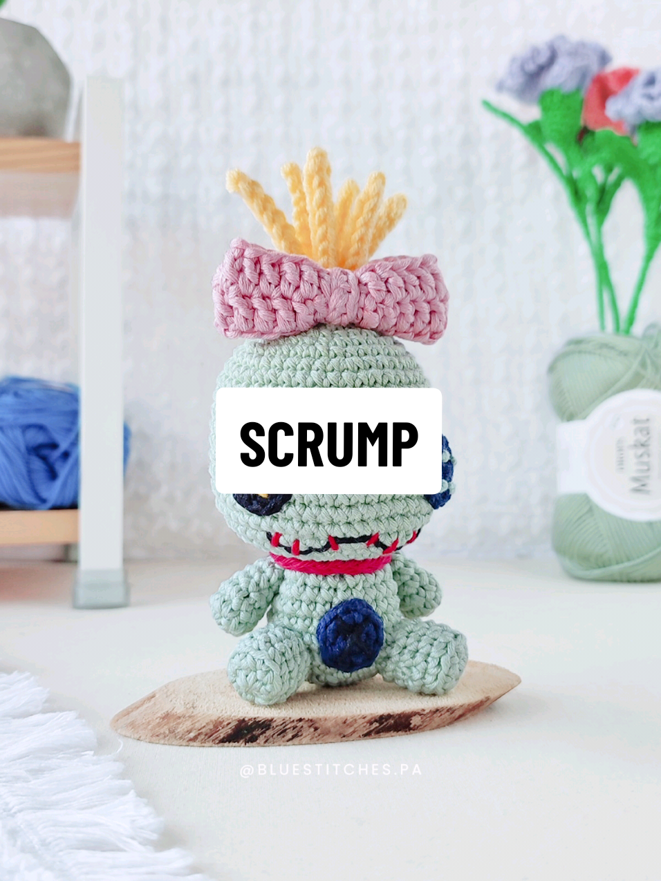 { Scrump 🎀 from Lilo & Stitch ✨ }⁣⁣⁣ ⁣⁣⁣ ⁣⁣⁣ - Pattern designed by @Medaami. ⁣ #amigurumi #crochettok #scrump #liloandstitch #crochetdoll #handmadeplush #kawaiicrochet 