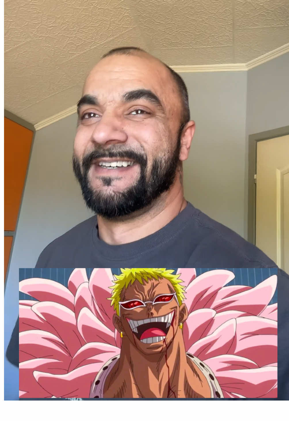 Replying to @ᥫ᭡ ƊαძZ Thank you 🤙🏽😁🦩☠️  #onepiece #donquixotedoflamingo #doflamingo #onepiecelaughs  #animetiktok #anime #japan #voiceimpressions #voiceactor #voicelines 