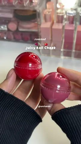 🍥 cutest romand blushes 🍡 @롬앤 romand Juicy Roll Cheek  🍎Rare Apple  🍇Bare Grape  Yesstyle code: URCHEROO2  #kbeauty #koreanmakeup #koreanbeauty #yesstyle #swatches #blush #makeup #makeupcollection #romandyou #fyp 