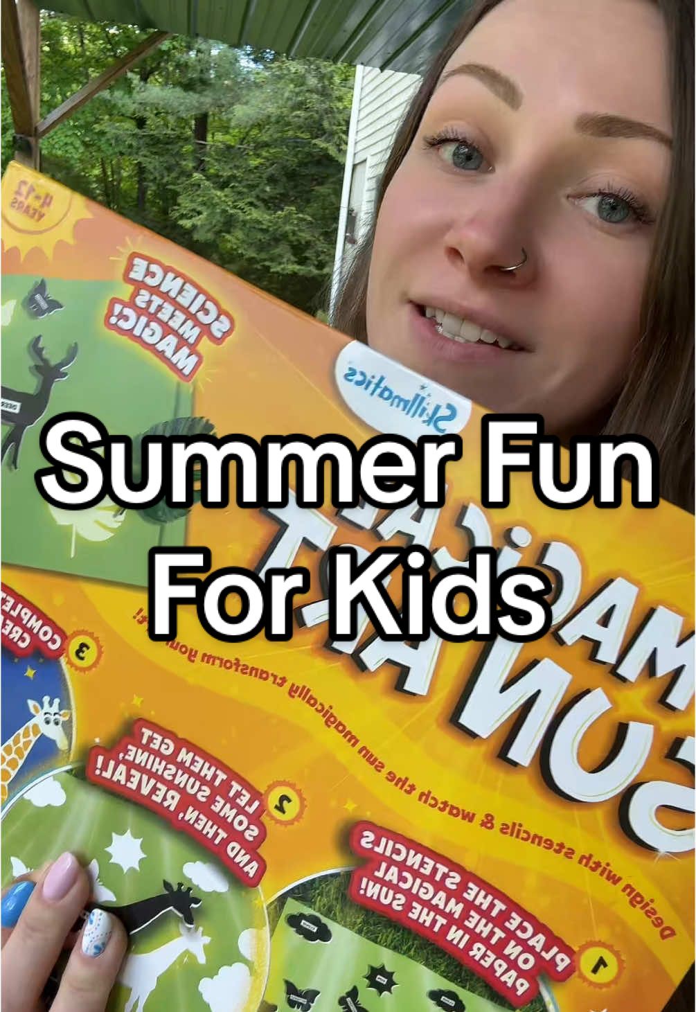 Definitely sending my kids on a scavenger hunt for things in nature to add to the fun! #KidsActivities #ToddlerActivities #Kids #SummerFun #SummerVacation #GetOutside #ActivitiesForKids #FunActivitiesForKids #Homeschool #Homeschooling #SunArt #ColoringActivities #MomOfTiktok #ParentsOfTiktok @Skillmatics 