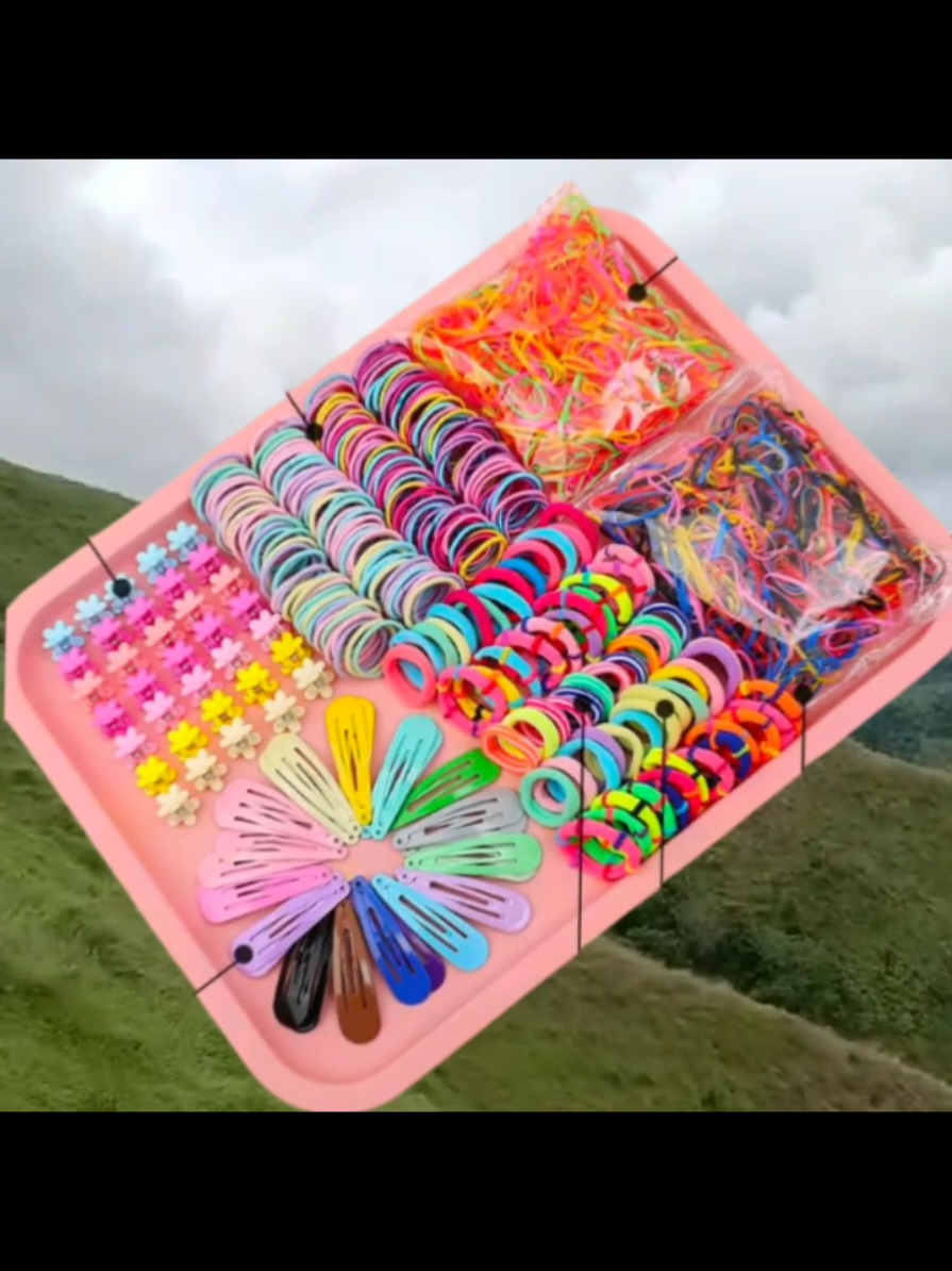 1110pcs New colorful Hair Ties for kids #hairties #hairstyle #viral #fyp #trending #fyppppppppppppppppppppppp 