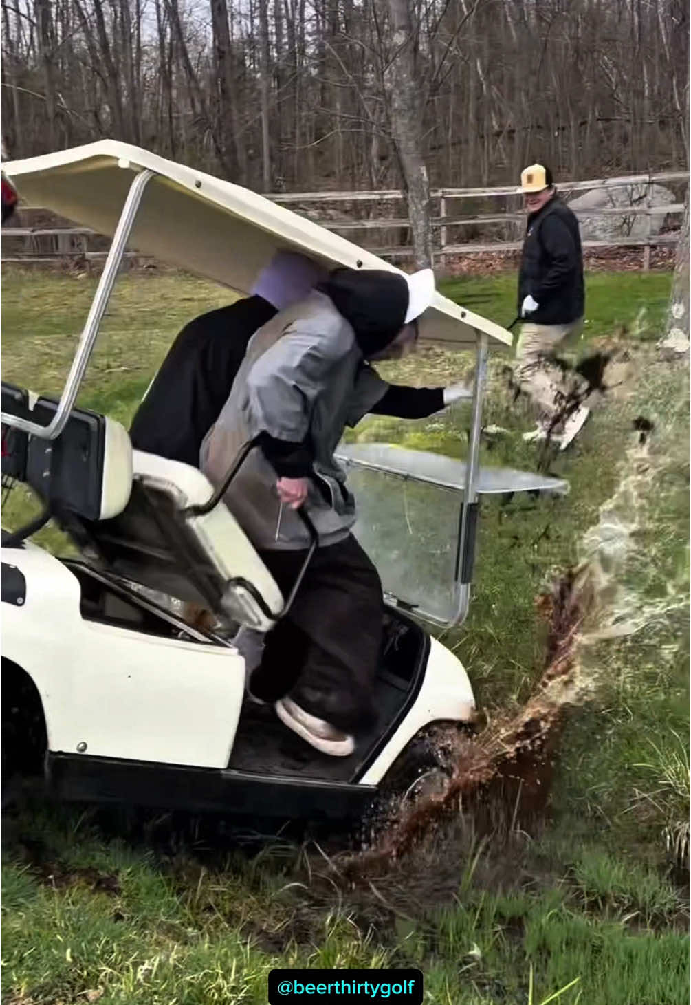 ig: @snowroach69 #golf #golfcart #golfcartcrash #fyp