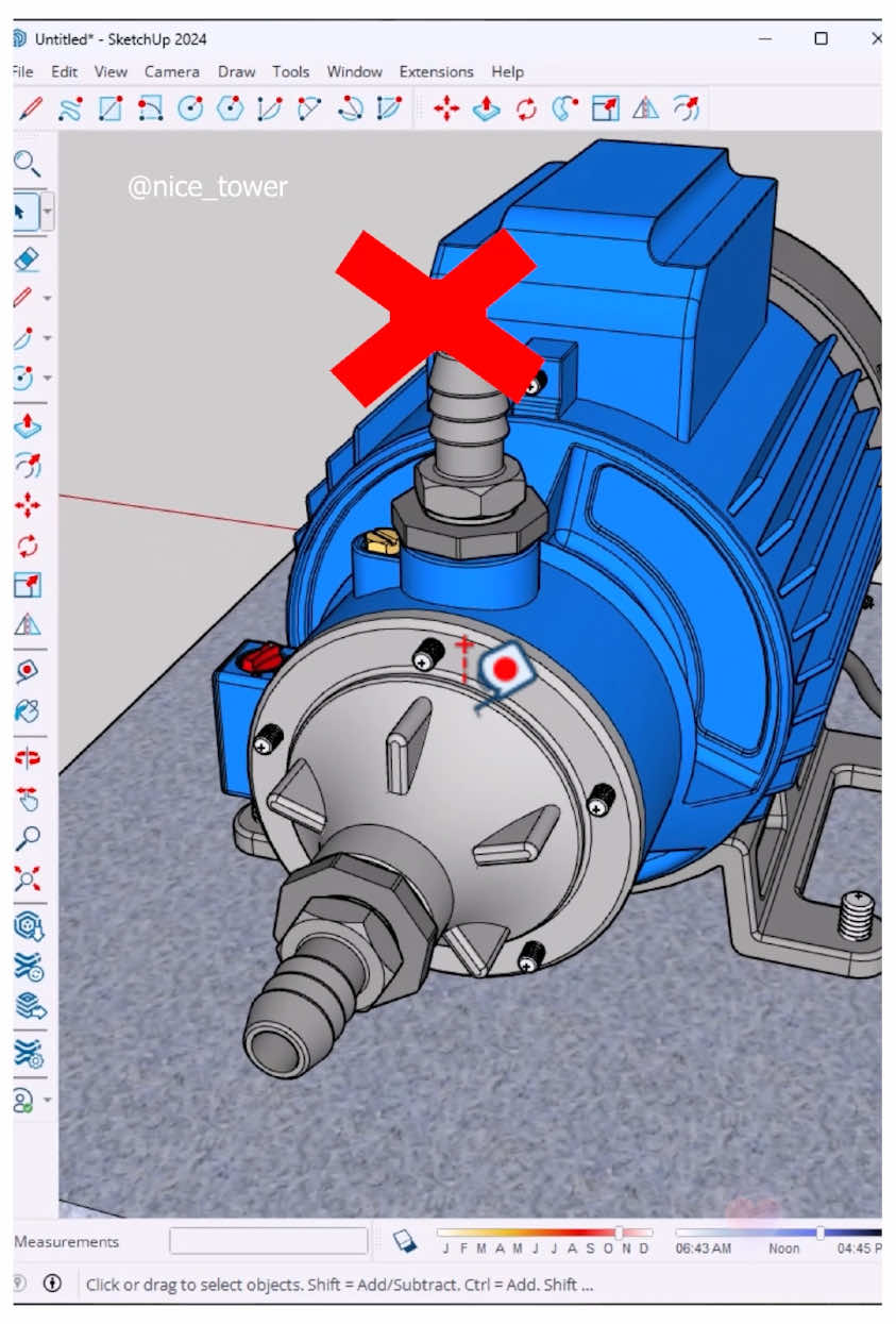SketchUp tip ✨ Precision in every detail! 🏗️🔩  A 3D-modeled bolt and washer assembly in SketchUp.  . . @nice_tower_pro  @nice_tower  . . İn this tutorial I used the solid tools!  . . #3DModeling #sketchup3d  #SketchUp  #DesignEngineering #SketchUpModeling #3DDesign #CADModeling #IndustrialDesign #EngineeringDesign #3DVisualization #MechanicalDesign #ProductDesign #DigitalRendering #TechDesign #nice_tower  #nicetowers  #nicetowerPro  #nicetower  #art #US #EU 