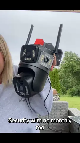 This is exactly what I was looking for! No fee, ran off of solar power, and covers a large area with an alarm. All you need is wifi! #outdoorsecuritycamera #v380securitycamera #securitycamera #solarcamera #intelligentsolarcamera #fyp #tts 