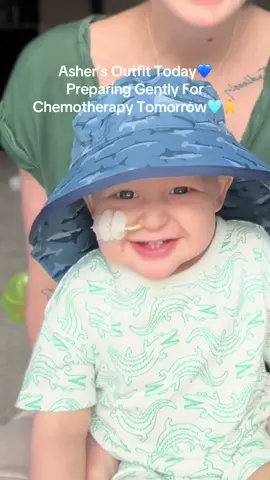 We’re soaking in each quiet moment today as we prepare to head back for chemotherapy tomorrow. These days always weigh heavy on my heart. Asher is so brave, and we’re so grateful for every single prayer lifted for our sweet boy.💙🩵🎗️ #fyp #cancerwarrior #hepatoblastoma #pediatriccancer #ourjourney #OOTD 