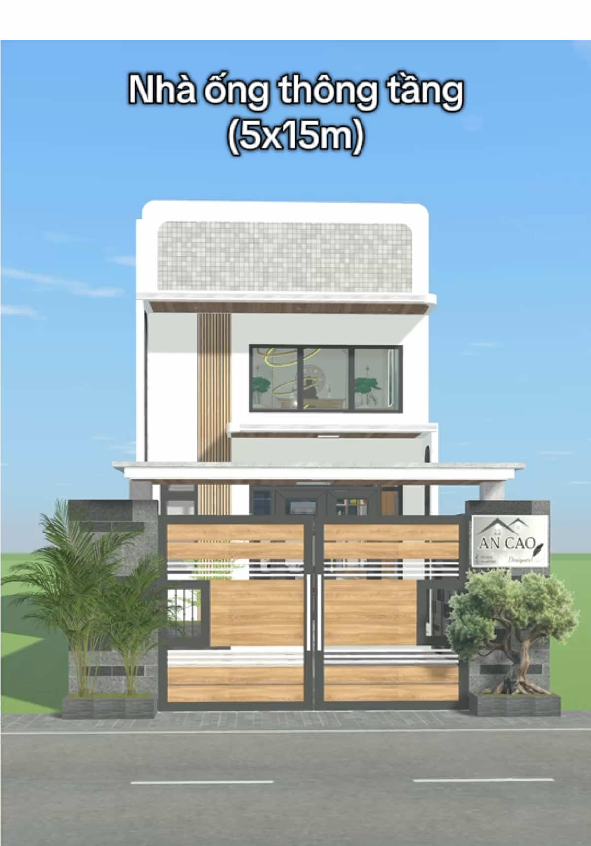Mẫu nhà ống 2 tầng 5x 15m, thông tầng với phòng khách, bếp, phòng thờ, 3 ngủ, 2 vệ sinh. Đủ công năng cho 1 gia đình nhỏ. Chi phí xây dựng hợp lý. Bản thiết kế 2D, và lên đồ hoạ 3D chỉ với 3tr. Ace có nhu cầu hay cần tư vấn ib zalo AnCao 0976677802 ạ #nha2tang  #thietkenhadep #thietkenoithat #nhadep2025 #nhaong  #maunhadep  #maunhadepthucte #render  #3d  #nhathongtang  #nhapho 