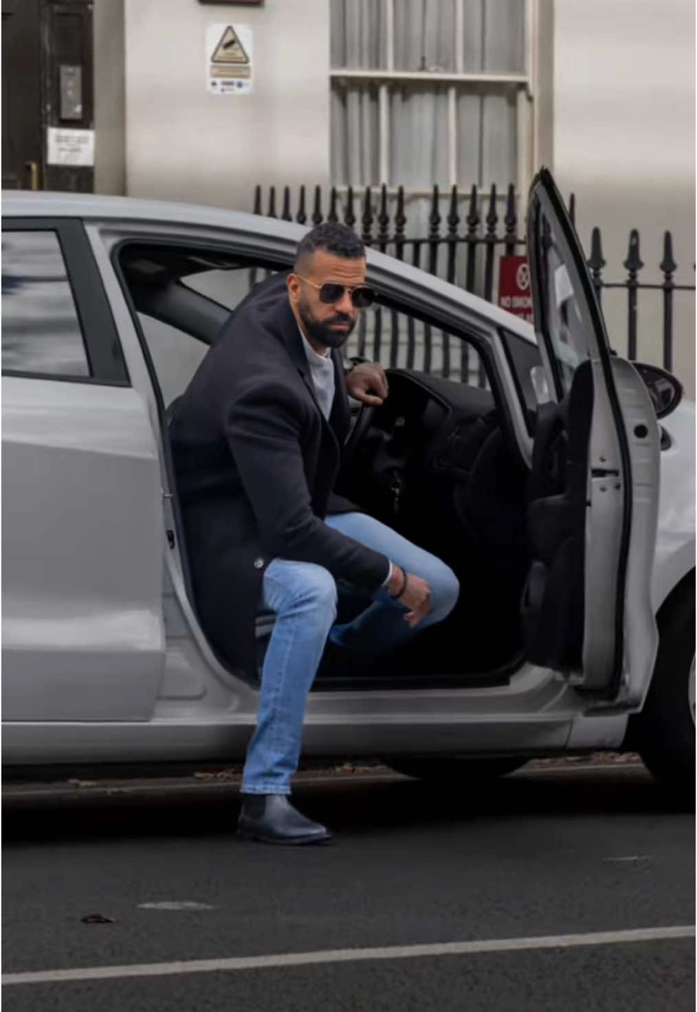 3 poses with a car 🚗