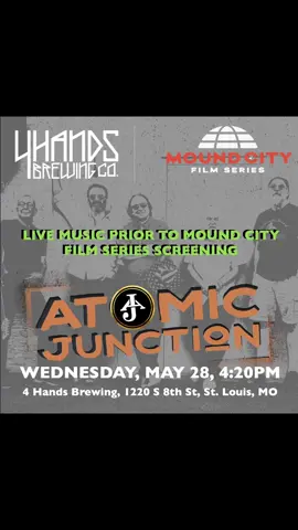 Please join us on Wednesday night prior to the Mound City Film Festival at one of our favorite breweries in #Stl: 4 Hands!!! #stlmade 