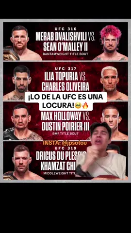 ¡LO QUE SE VIENE EN LA UFC ES UNA LOCURA!🥹🔥 ¿qué opinan? #canelo #boxeo #boxing #UFC #mma #iliatopuria #charlesoliveira #seanomalley #merab #maxholloway #dustinpoirier #noticias 