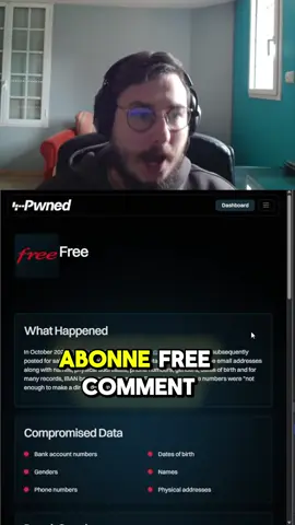 Le fameux site Have I Been Pwned vient d’ajouter à sa base le leak massif de Free, compromettant potentiellement les données personnelles de milliers d’utilisateurs français : emails, noms, numéros de téléphone et autres infos sensibles. En quelques secondes, tu peux vérifier si ton adresse mail ou ton numéro a été exposé dans cette fuite, simplement en le recherchant sur la plateforme. Have I Been Pwned est une référence mondiale en matière de détection de leaks, utilisé par des millions d’internautes, des entreprises et même certains gouvernements pour évaluer leur exposition. Un réflexe à adopter pour rester maître de ses données et réagir vite en cas de compromission. #cybersécurité #dataleak #haveibeenpwned #privacy #infosec #free