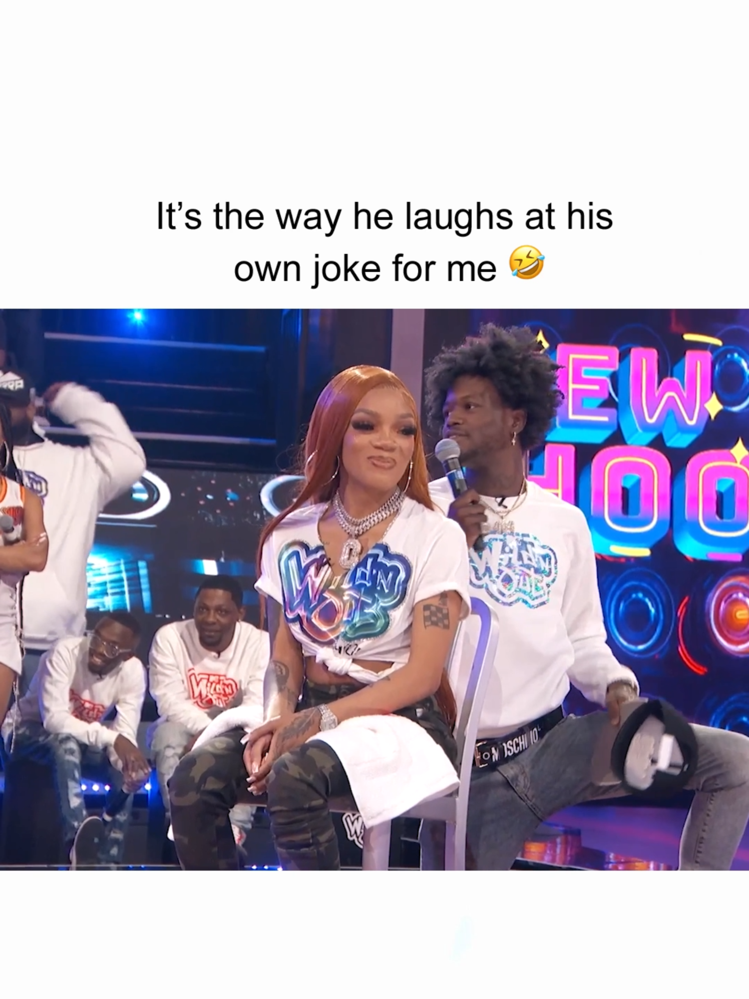 He knows he's funny 🤣 #WildNOut #dcyoungfly #glorilla #nickcannon #talkinspit #funny #jokes #laughing #laugh #bsimone #bowwow #lol