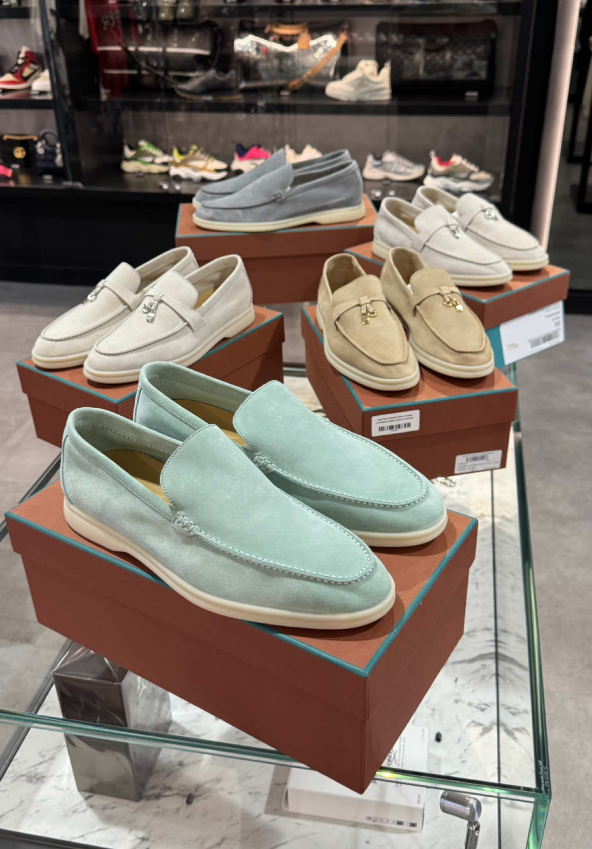 The only shoes you need this summer! 🏖️ Available in-store and online via the link in bio After a colour we don’t have in stock? Just get in touch with our personal shopping team via WhatsApp on +44 7881 662665 #crepslocker #loropiana #summerwalk #luxury #luxurylife 