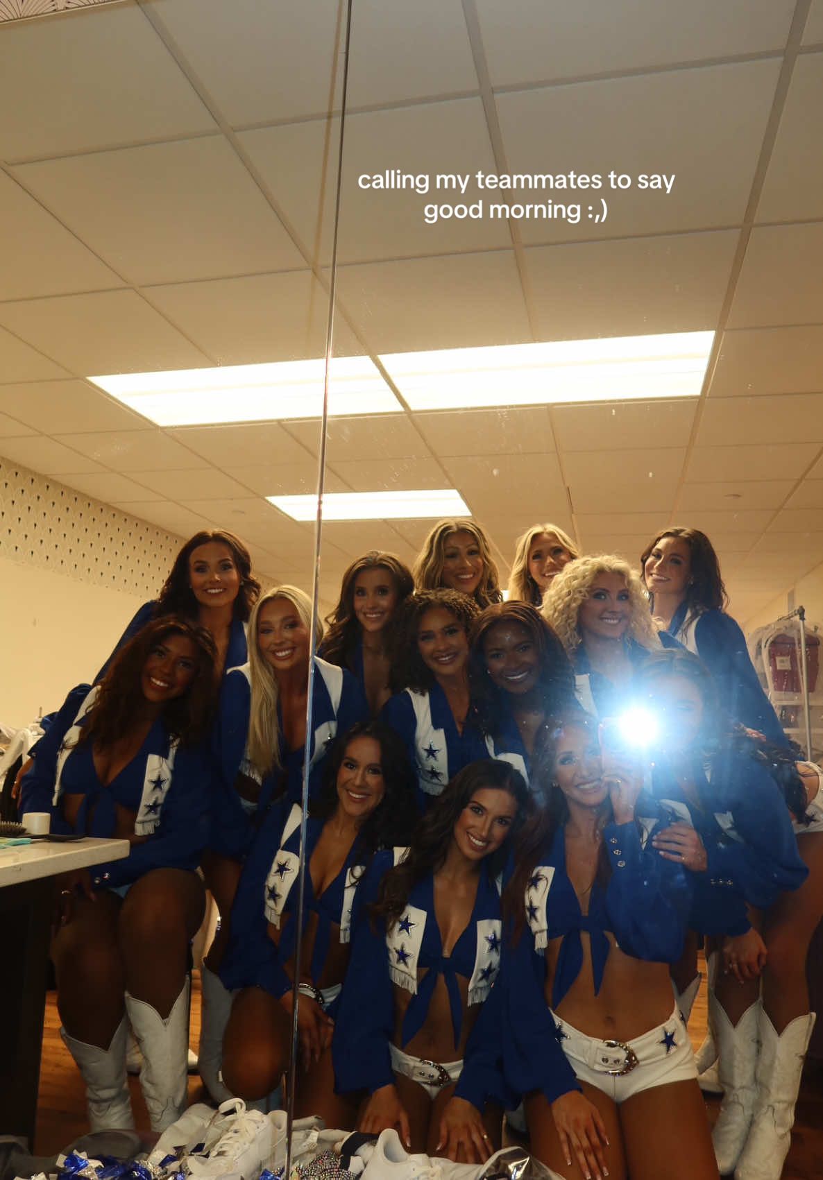 my girls are hilarious 😭 love them so so much @Jada McLean @Trinity miles @charly.barby @McKenna @michellesiemienowski @Kelly Villares @reece.christinee #nflcheerleader #dcc #dallascowboyscheerleaders #dallas #americassweethearts #dccontour 