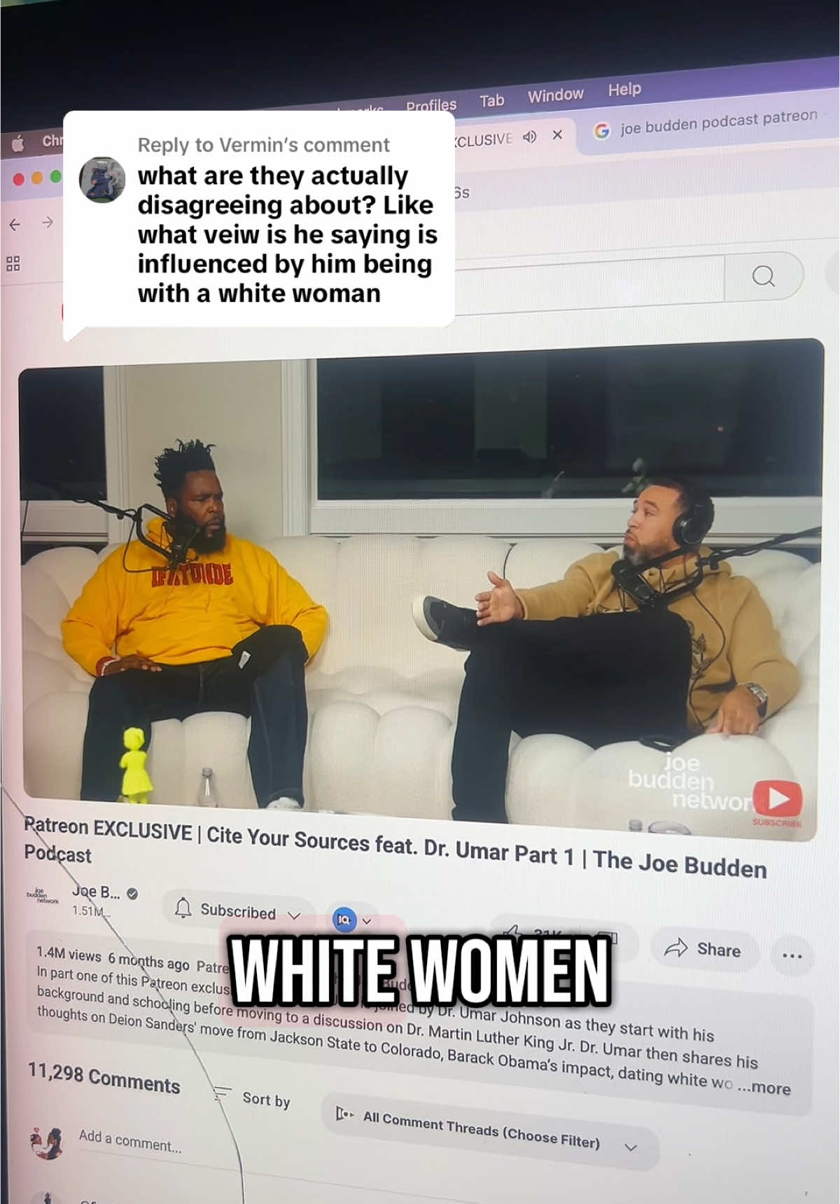 Replying to @Vermin Dr. Umar Accuses Ish from Joe Budden Podcast of Ignoring Systemic Racism Due to White Girlfriend In a bold claim stirring up conversations online, Dr. Umar Johnson suggests that Ish from the Joe Budden Podcast is blind to the realities of systemic racism and white supremacy because he is in a relationship with a white woman. Dr. Umar, known for his unapologetic pro-Black stance, argues that interracial relationships can influence one’s perception of racial injustice and weaken their stance on Black empowerment. The comments have sparked debate about personal relationships and their impact on cultural consciousness and advocacy. Question: Do you think being in an interracial relationship can affect someone’s awareness or stance on systemic racism? #10LionsPodcast #podcasting #newpodcast #fyp #viral #explorepage #foyou #podcastshow #MentalHealth #psychology #LifeAdvice #jbp #drumar #joebuddenpodcast 