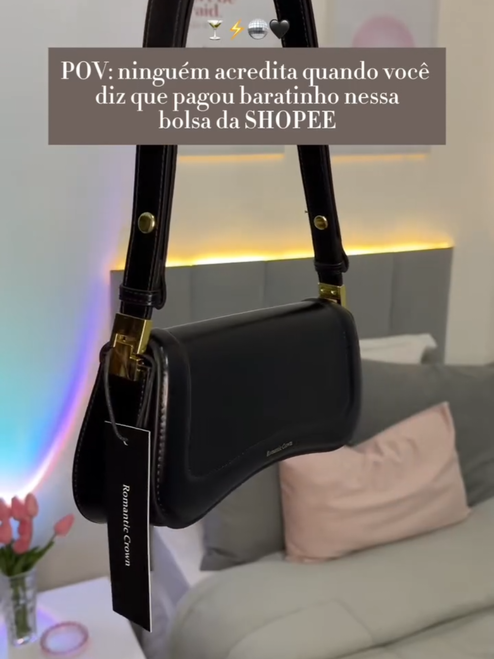 Bolsa de Ombro Feminina com Alça Ajustável, Bolsa Feminina Elegante com Couro Preto, Bolsa Transversal Tiracolo Presente #🤌🏻😍#bolsas #bolsaombro #bolsafeminina #bolsacomalca #bolsaelegante #bolsacouro #bolsatransversal #bolsaluxo #bolsachique #bolsadamoda 
